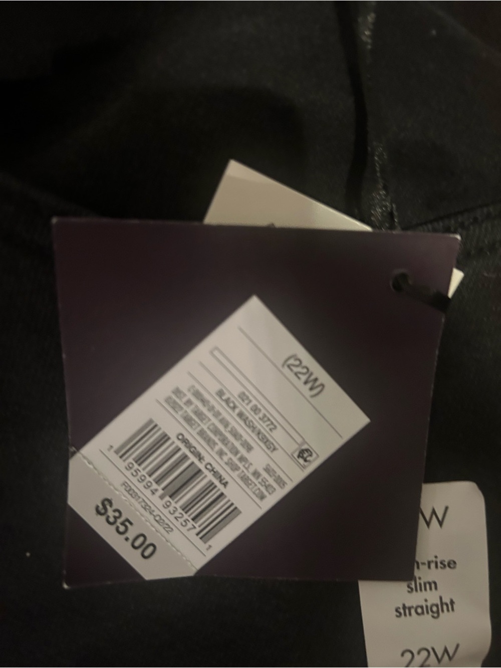 Ava & Viv High-Rise Slim Straight Jeans in Black - Picture 4 of 6